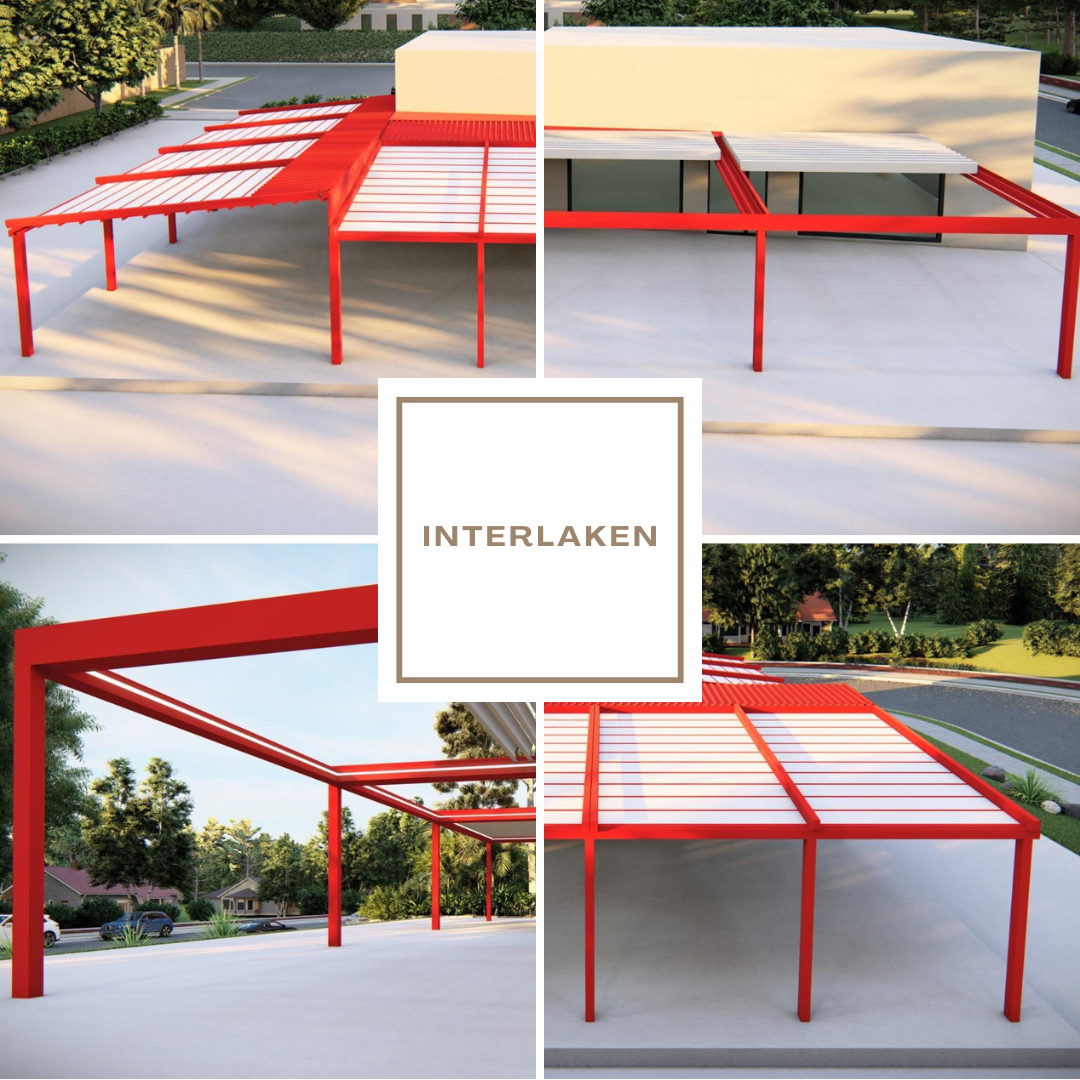 Un projet de véranda rouge réalisé à Interlaken